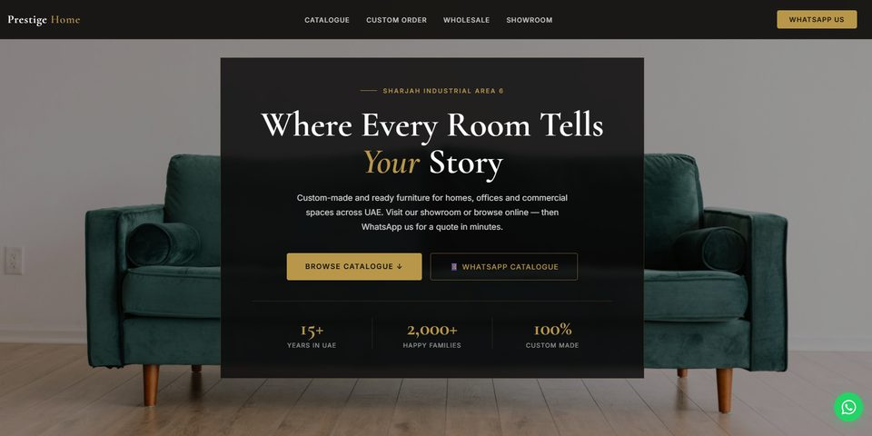 Prestige Home starter website demo