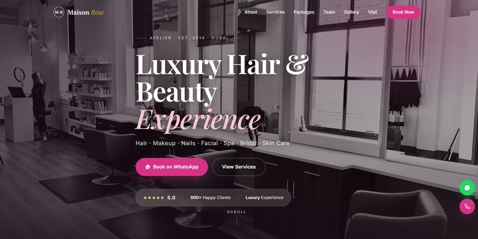 Maison Rose starter website demo