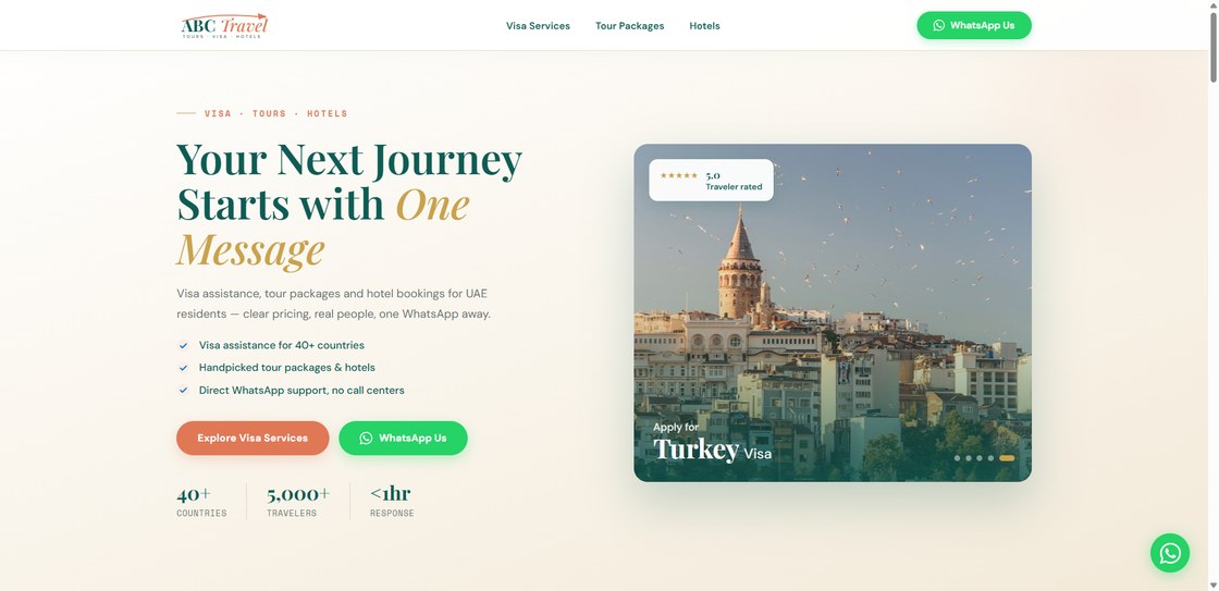 ABC Travel starter website demo